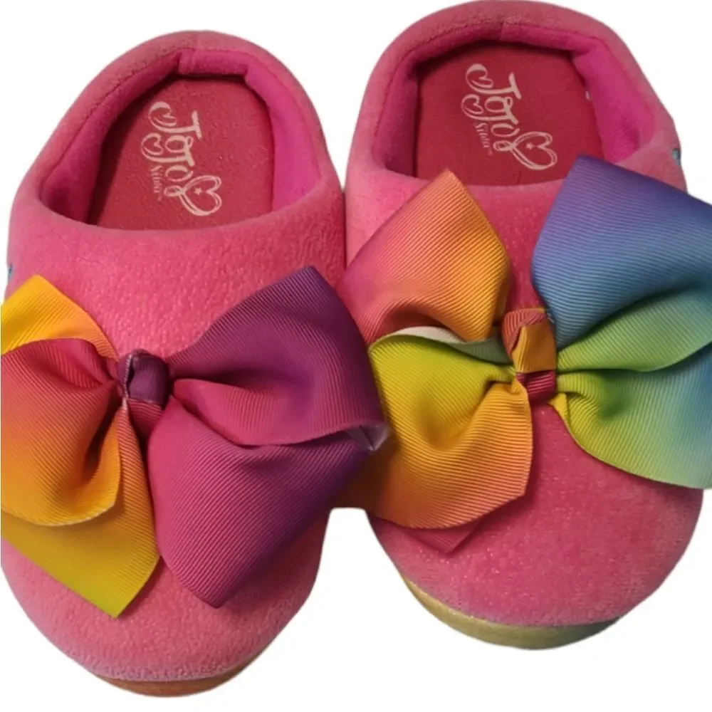 Jojo Cozy Slippers With Bows‎ sz 2-3